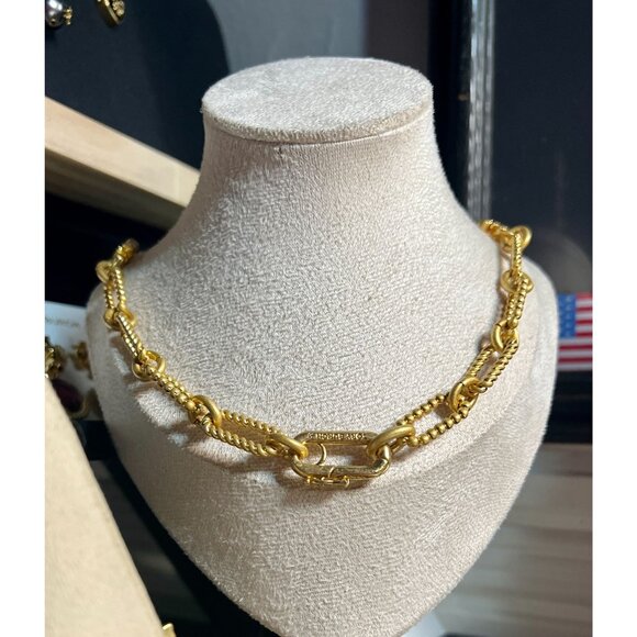 Tory Burch Gold Roxanne Chainlink Necklace AND Bracelet SET!!! - Picture 10 of 11